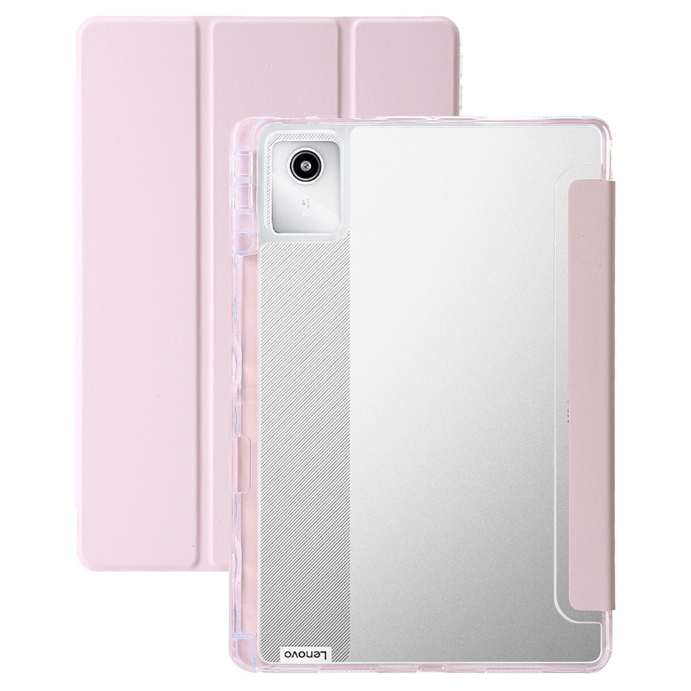 For Lenovo Tab M11 / Xiaoxin Pad 11 2024 Case TPU+Acrylic+PU Tablet Cover with Tri-fold Stand