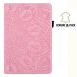 Til Samsung Galaxy Tab S9 FE+ Tablet Cover med Kreditkortholder, Lædercover med Blomstermønster