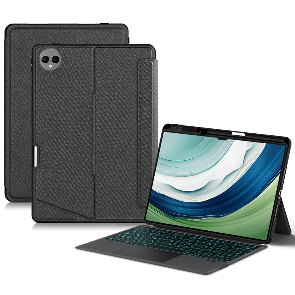 For Huawei MatePad Pro 13.2 Leather Case + Bluetooth-compatible Keyboard with Backlight Trackpad