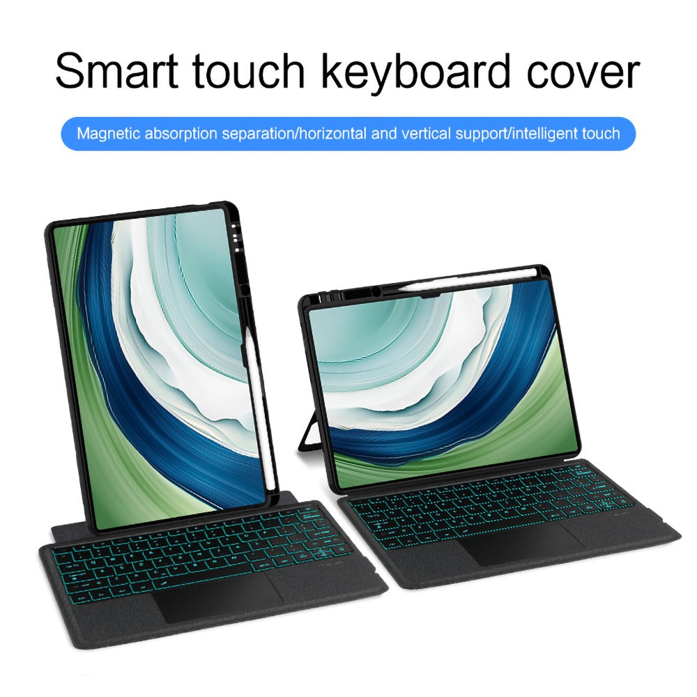 For Huawei MatePad Pro 13.2 Leather Case + Bluetooth-compatible Keyboard with Backlight Trackpad