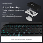 For Huawei MatePad Pro 13.2 Leather Case + Bluetooth-compatible Keyboard with Backlight Trackpad