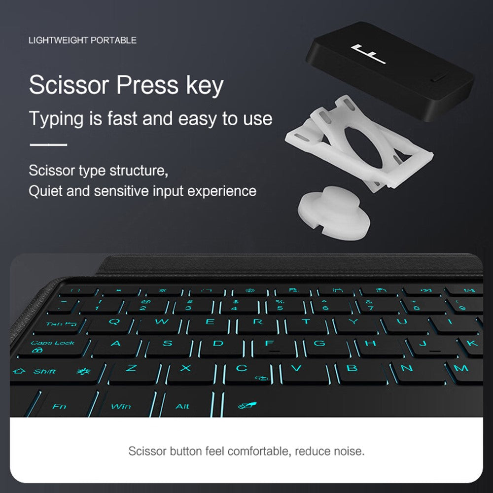 For Huawei MatePad Pro 13.2 Leather Case + Bluetooth-compatible Keyboard with Backlight Trackpad