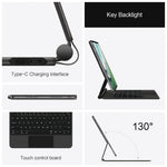 For Huawei MatePad Pro 11 (2024) Magnetic Floating Bluetooth-compatible Keyboard + Leather Tablet Case
