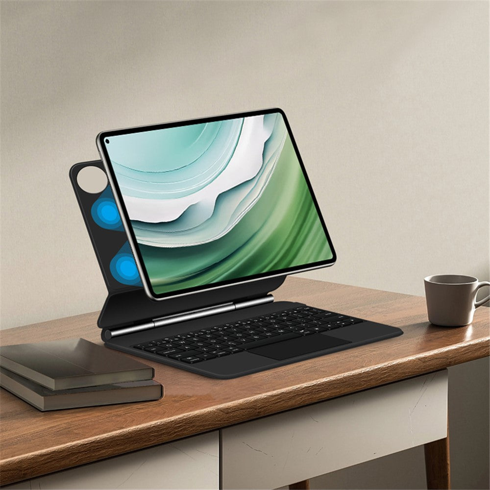 For Huawei MatePad Pro 11 (2024) Magnetic Floating Bluetooth-compatible Keyboard + Leather Tablet Case