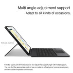 For Samsung Galaxy Tab S10 Ultra / S9 Ultra / S8 Ultra Leather Case + Touchpad Bluetooth-Compatible Keyboard (without Backlit)