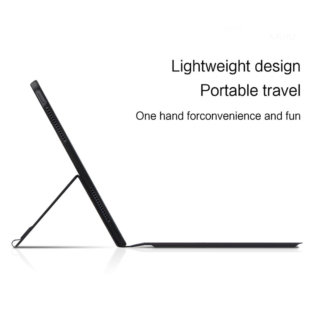 For Samsung Galaxy Tab S10 Ultra / S9 Ultra / S8 Ultra Leather Case + Touchpad Bluetooth-Compatible Keyboard (without Backlit)