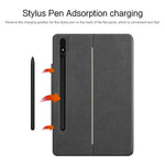 For Samsung Galaxy Tab S10 Ultra / S9 Ultra / S8 Ultra Leather Case + Touchpad Bluetooth-Compatible Keyboard (without Backlit)