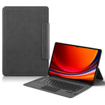 For Samsung Galaxy Tab S10 Ultra / S9 Ultra / S8 Ultra Leather Case + Touchpad Bluetooth-Compatible Keyboard (without Backlit)