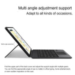 For Samsung Galaxy Tab S10 Ultra / S9 Ultra / S8 Ultra Leather Case + Touchpad Bluetooth-Compatible Keyboard (without Backlit)