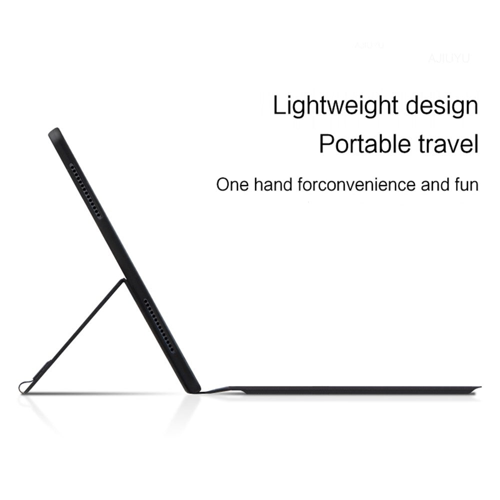 For Samsung Galaxy Tab S10 Ultra / S9 Ultra / S8 Ultra Leather Case + Touchpad Bluetooth-Compatible Keyboard (without Backlit)