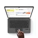 For Samsung Galaxy Tab S10 Ultra / S9 Ultra / S8 Ultra Leather Case + Touchpad Bluetooth-Compatible Keyboard (without Backlit)