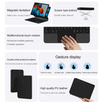 For Samsung Galaxy Tab S10 FE / S9 FE / S9 / S8 / S7 Magnetic Floating Bluetooth-Compatible Keyboard + Leather Tablet Case
