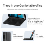 For Samsung Galaxy Tab S10 FE / S9 FE / S9 / S8 / S7 Magnetic Floating Bluetooth-Compatible Keyboard + Leather Tablet Case