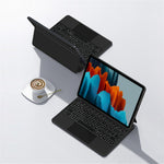 For Samsung Galaxy Tab S10 FE / S9 FE / S9 / S8 / S7 Magnetic Floating Bluetooth-Compatible Keyboard + Leather Tablet Case