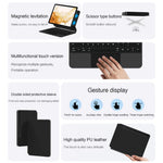 Til Samsung Galaxy Tab S10 FE / S9 FE / S9 / S8 / S7 Magnetisk Flydende Bluetooth-kompatibelt Tastatur + Læder Tablet Etui