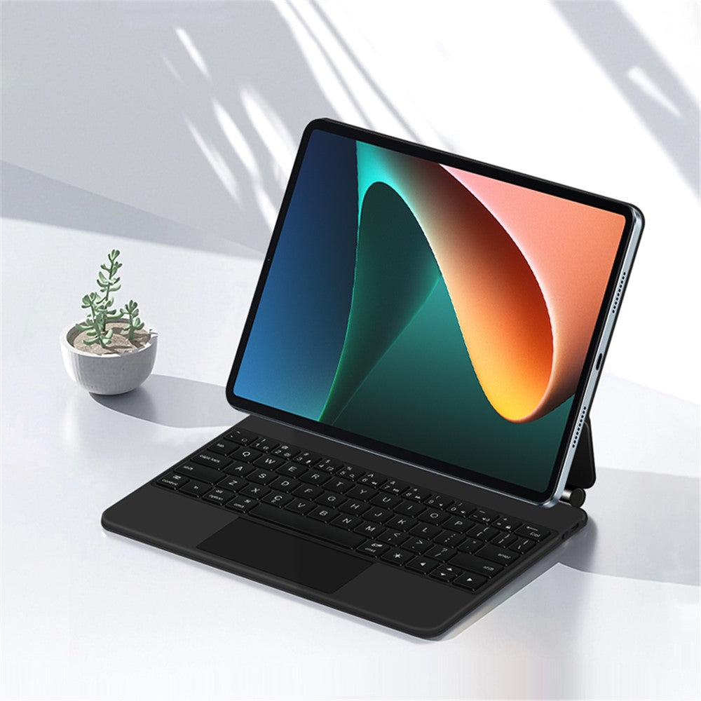 Xiaomi Pad 5 Magnetiskt Flytande Bluetooth-kompatibelt Tangentbord + Läderfodral till Surfplatta