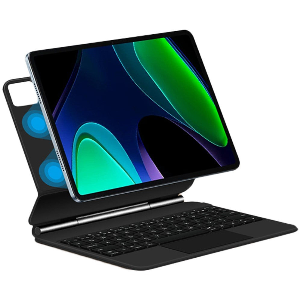 Xiaomi Pad 6 Magnetiskt Flytande Bluetooth-kompatibelt Tangentbord + Läderfodral till Surfplatta