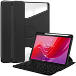 For Lenovo Idea Tab / Tab M11 / Xiaoxin Pad 11 2024 Case PU+Acrylic Tablet Stand Cover with Bluetooth-compatible Keyboard