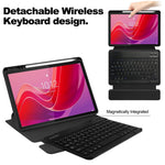 For Lenovo Idea Tab / Tab M11 / Xiaoxin Pad 11 2024 Case PU+Acrylic Tablet Stand Cover with Bluetooth-compatible Keyboard
