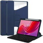 For Lenovo Idea Tab / Tab M11 / Xiaoxin Pad 11 2024 Case PU+Acrylic Tablet Stand Cover with Bluetooth-compatible Keyboard