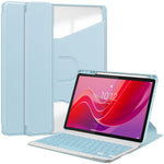 For Lenovo Idea Tab / Tab M11 / Xiaoxin Pad 11 2024 Case PU+Acrylic Tablet Stand Cover with Bluetooth-compatible Keyboard