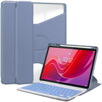 For Lenovo Idea Tab / Tab M11 / Xiaoxin Pad 11 2024 Case PU+Acrylic Tablet Stand Cover with Bluetooth-compatible Keyboard