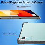 For Xiaomi Redmi Pad SE TPU Case Anti-drop Cover + 2Pcs Tempered Glass Tablet Screen Film