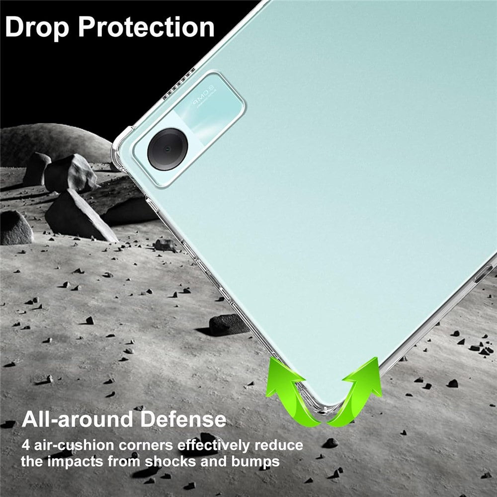 For Xiaomi Redmi Pad SE TPU Case Anti-drop Cover + 2Pcs Tempered Glass Tablet Screen Film