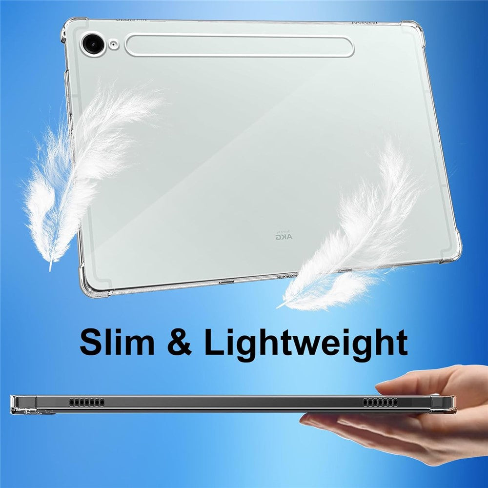 For Samsung Galaxy Tab S10 FE / Tab S10 Lite / S10 FE / S9 FE Case Clear TPU Tablet Cover + 2Pcs Tempered Glass Screen Protector