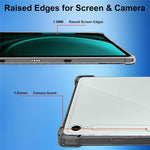 For Samsung Galaxy Tab S10 FE / Tab S10 Lite / S10 FE / S9 FE Case Clear TPU Tablet Cover + 2Pcs Tempered Glass Screen Protector