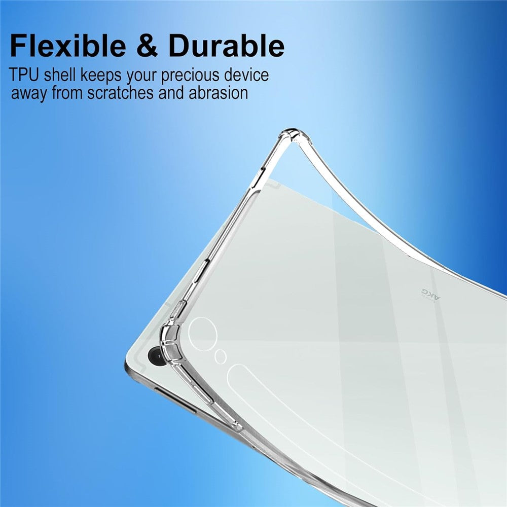 For Samsung Galaxy Tab S10 FE / Tab S10 Lite / S10 FE / S9 FE Case Clear TPU Tablet Cover + 2Pcs Tempered Glass Screen Protector