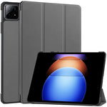 For Xiaomi Pad 6S Pro 12.4 Leather Case Tri-fold Stand Auto Wake / Sleep Smart Shell