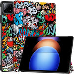 For Xiaomi Pad 6S Pro 12.4 Leather Case Trifold Stand Pattern Printing Tablet Cover
