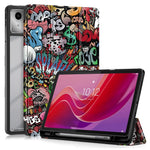 For Lenovo Tab M11 / Xiaoxin Pad 11 2024 330 Case Full-Body Tri-fold Stand Pattern Tablet Smart Cover