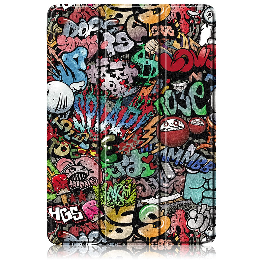 For Lenovo Tab M11 / Xiaoxin Pad 11 2024 330 Case Full-Body Tri-fold Stand Pattern Tablet Smart Cover