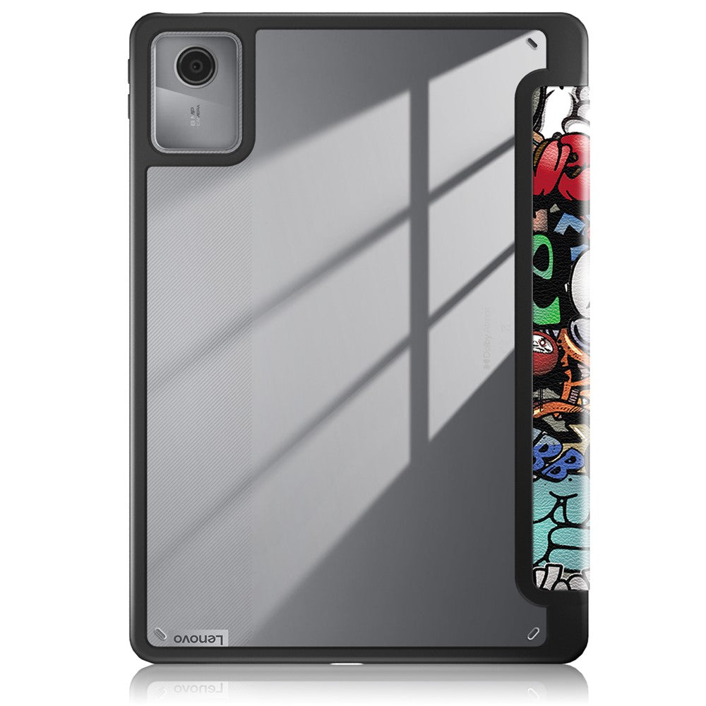 For Lenovo Tab M11 / Xiaoxin Pad 11 2024 330 Case Full-Body Tri-fold Stand Pattern Tablet Smart Cover