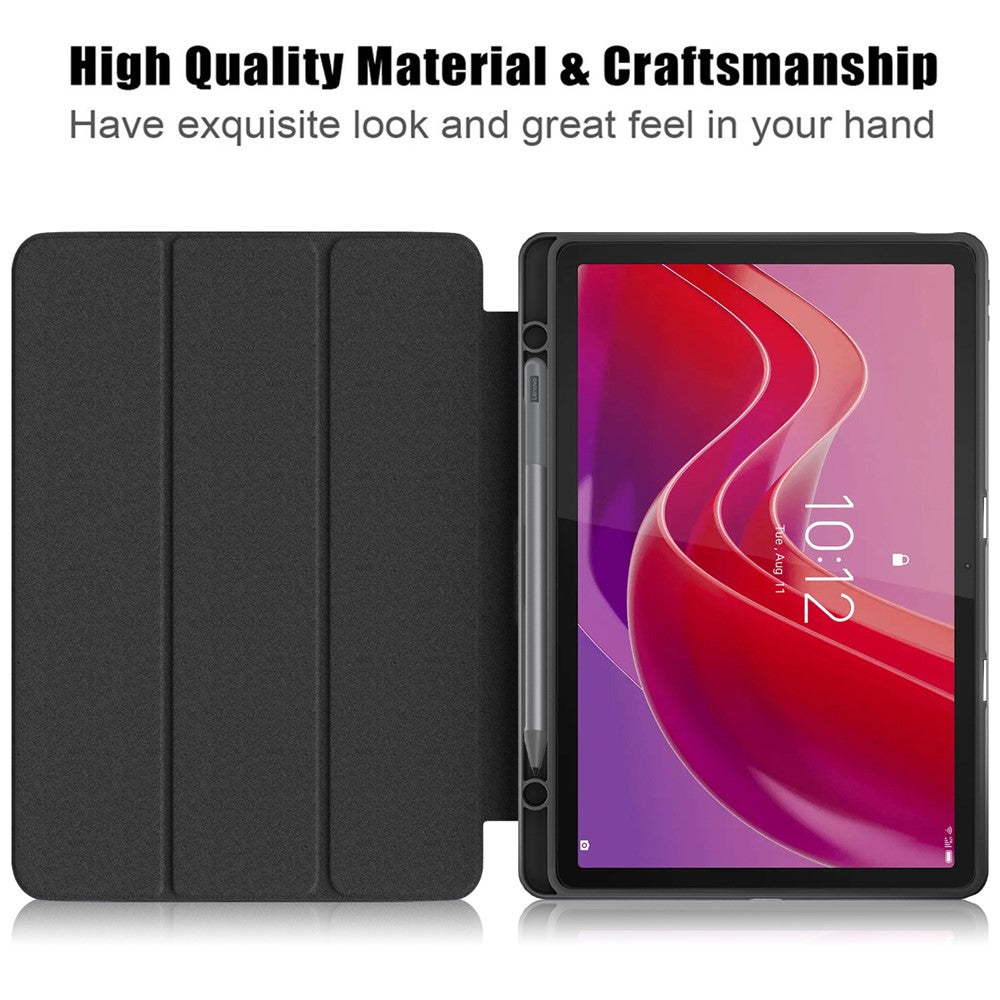 For Lenovo Tab M11 / Xiaoxin Pad 11 2024 330 Case Skin-Touch Tri-fold Stand Tablet Smart Cover