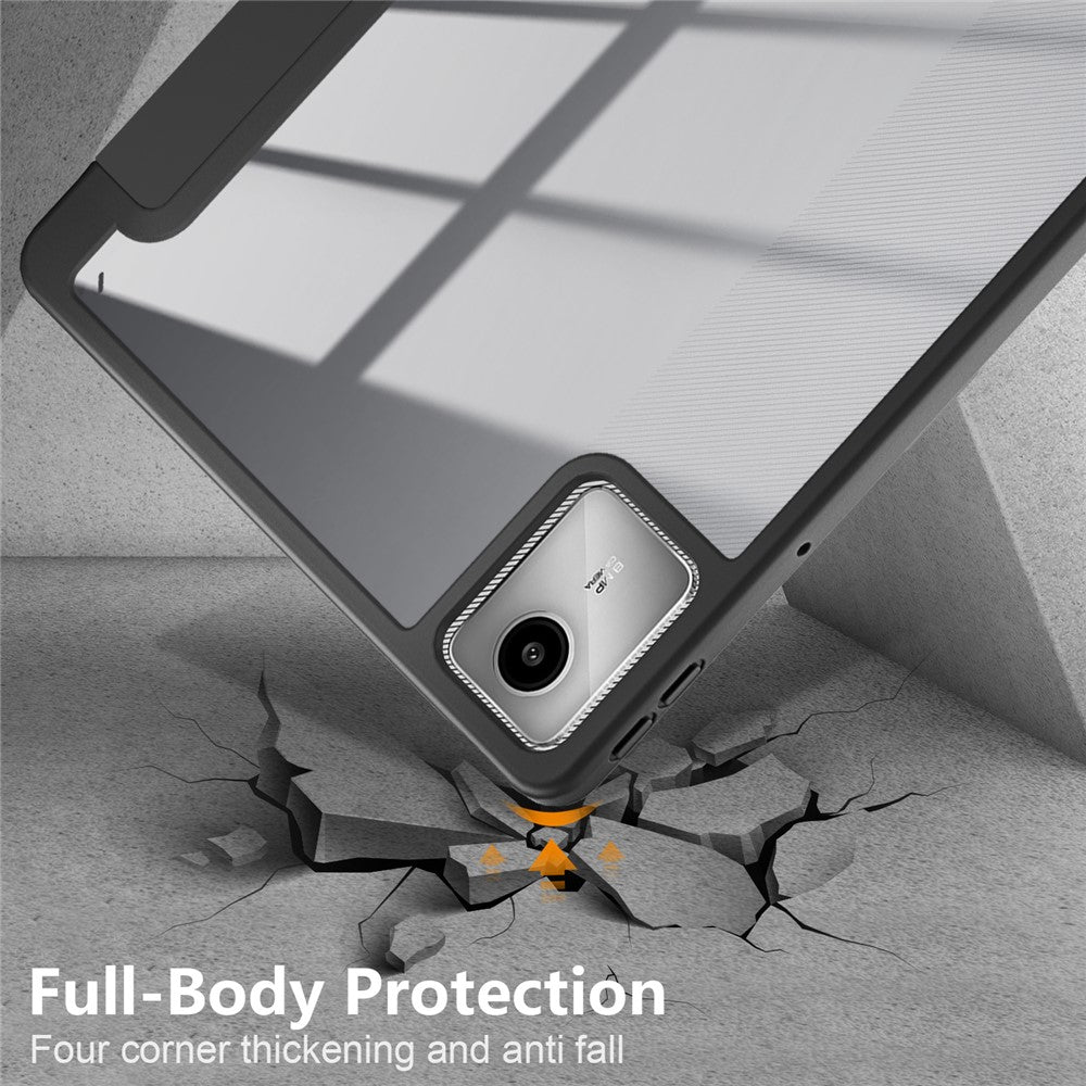 For Lenovo Tab M11 / Xiaoxin Pad 11 2024 330 Case Skin-Touch Tri-fold Stand Tablet Smart Cover