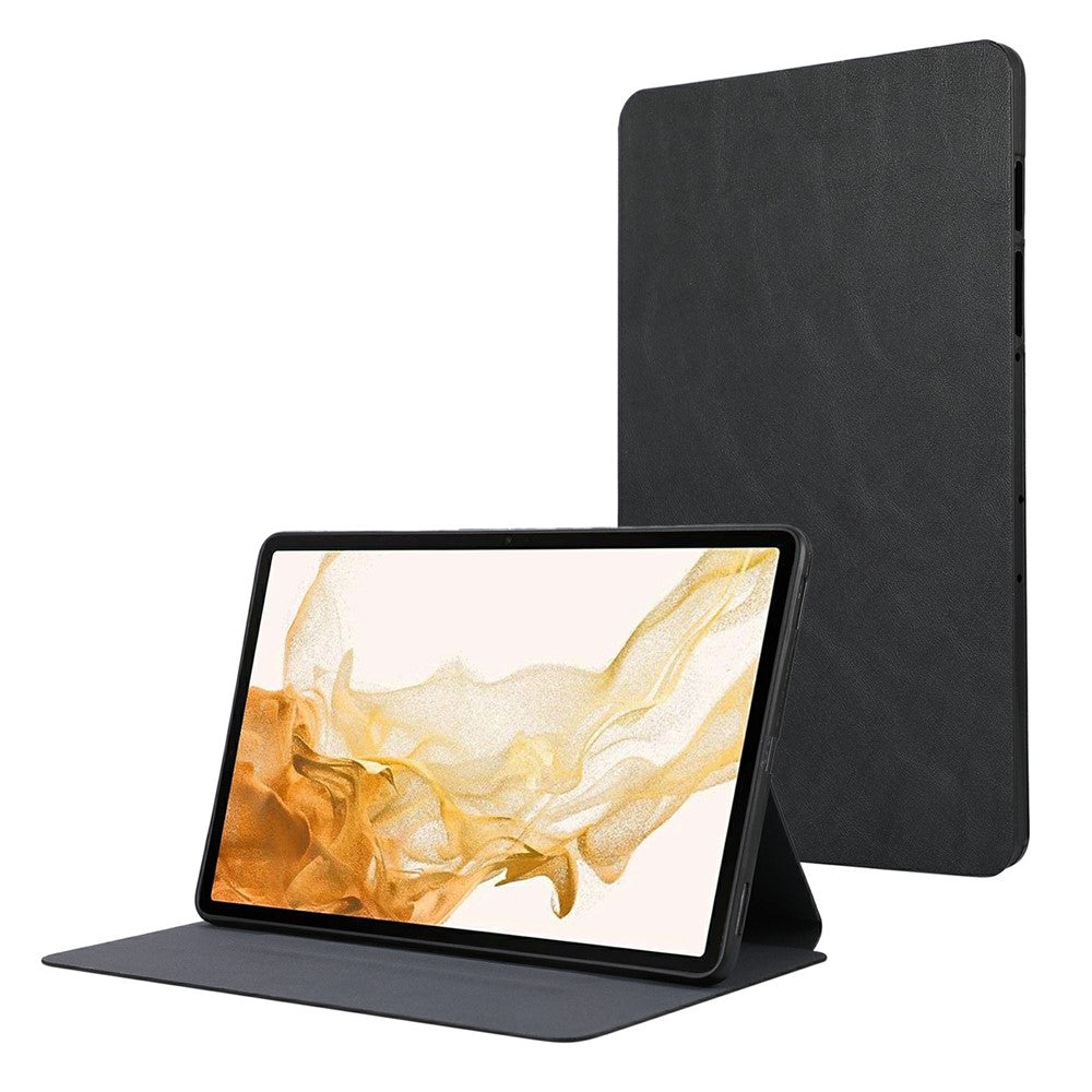 Til Samsung Galaxy Tab S9+ / Tab S9 FE+ Stand Cover Minimalistisk Læder Tablet Cover