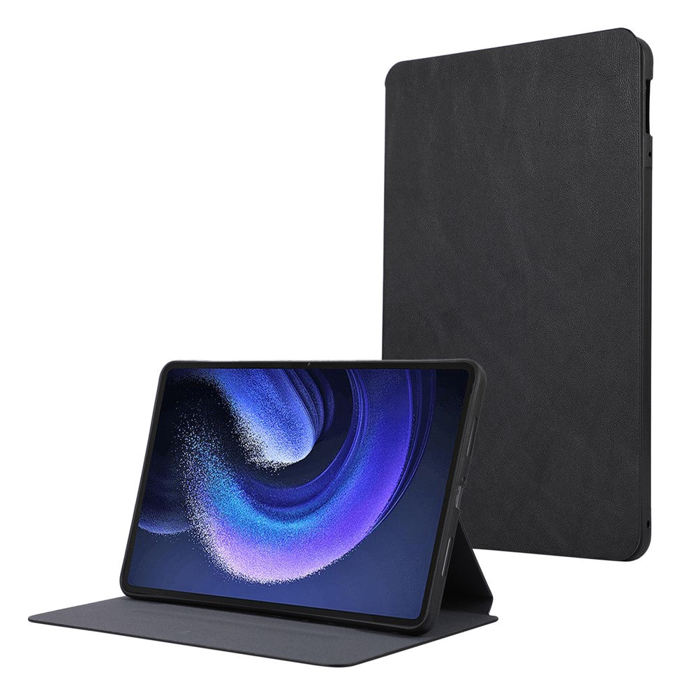 Xiaomi Pad 6 Läderfodral Hopfällbart Stativ Innermjukt TPU Surfplattafodral