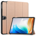 For Oppo Pad Go / Pad Air 2 Case PC+Leather Auto Wake Sleep Protective Shell with Tri-fold Stand