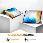 For Oppo Pad Go / Pad Air 2 Case PC+Leather Auto Wake Sleep Protective Shell with Tri-fold Stand