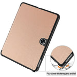 For Oppo Pad Go / Pad Air 2 Case PC+Leather Auto Wake Sleep Protective Shell with Tri-fold Stand