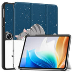 For Oppo Pad Go / Pad Air 2 Tablet Case Trifold Stand Pattern Printing Drop-proof Cover