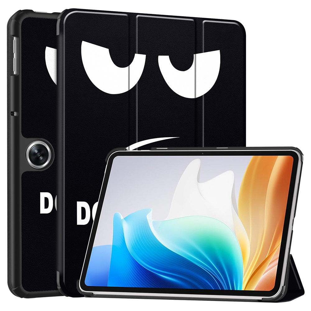 For Oppo Pad Go / Pad Air 2 Tablet Case Trifold Stand Pattern Printing Drop-proof Cover