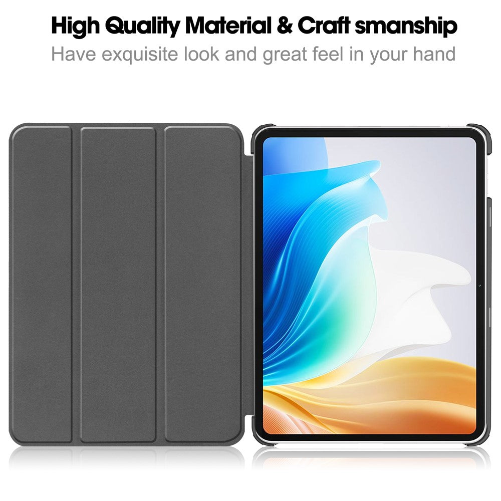 For Oppo Pad Go / Pad Air 2 Tablet Case Trifold Stand Pattern Printing Drop-proof Cover