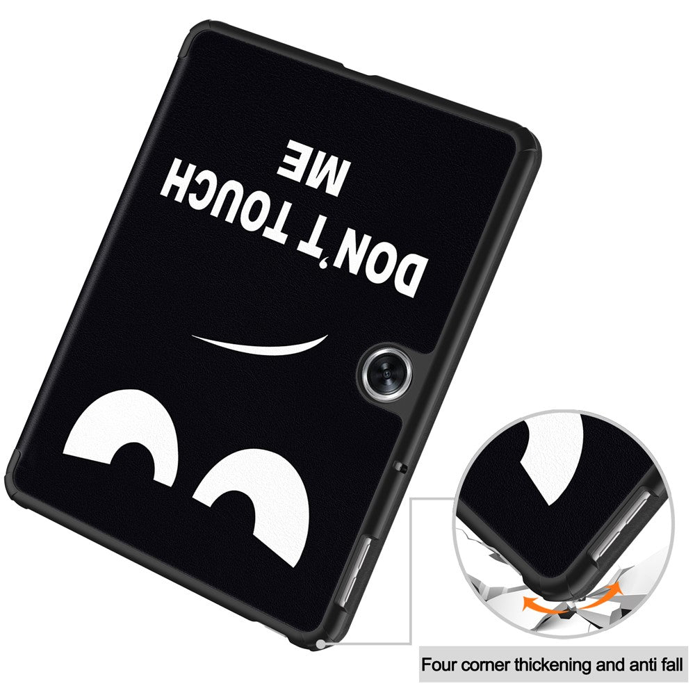 For Oppo Pad Go / Pad Air 2 Tablet Case Trifold Stand Pattern Printing Drop-proof Cover