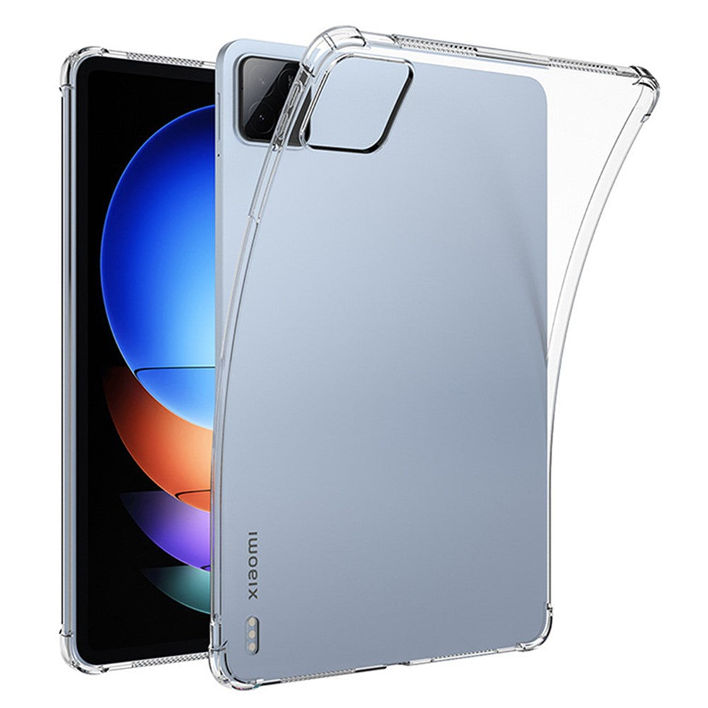 Xiaomi Pad 6S Pro 12.4 Skal Fyra Hörn Skyddande Mjukt TPU Genomskinligt Surfplatta Baksida