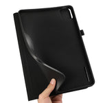 For Xiaomi Pad 6S Pro 12.4 Case Cloth Texture Leather Tablet Stand Cover with Card Holder