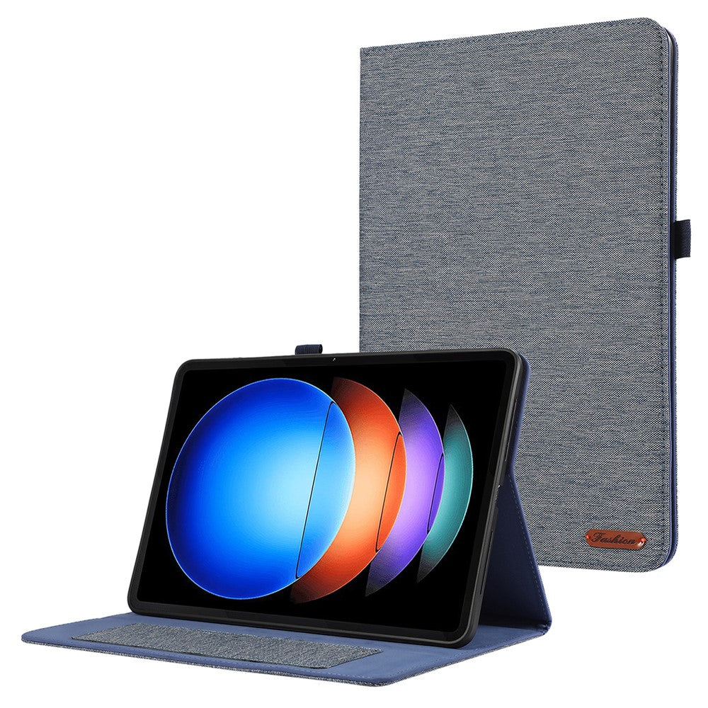 For Xiaomi Pad 6S Pro 12.4 Case Cloth Texture Leather Tablet Stand Cover with Card Holder